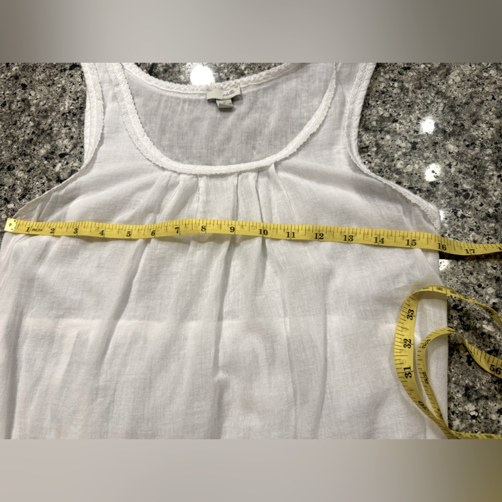 Anthropologie Odille White Cotton Flowy Top size S - Picture 11 of 13